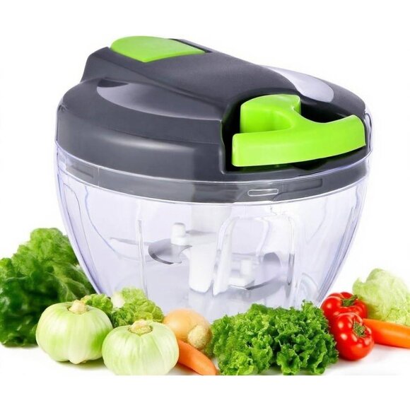 Manual Food Processor Vegetable Chopper, 500ml Hand Pull - Picture 1 of 6